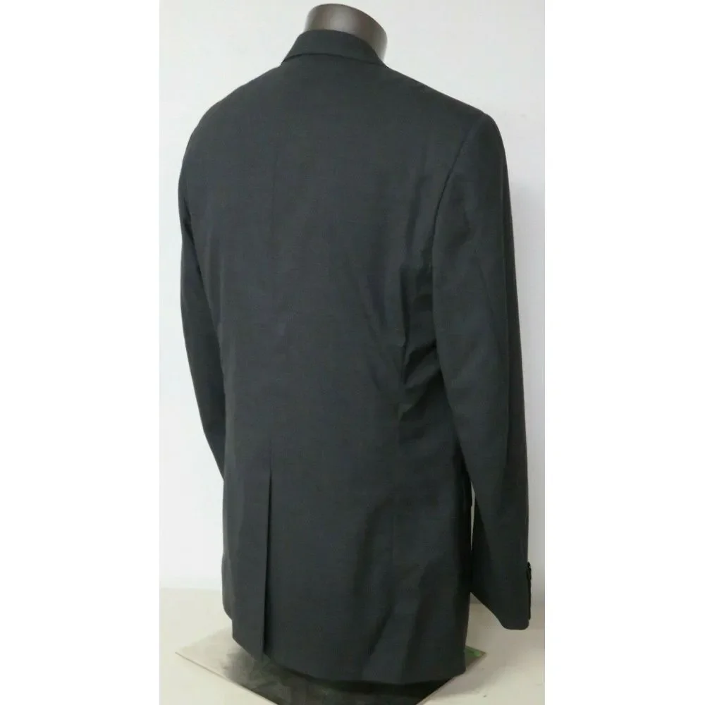 Mens‎ Brooks Brothers Brooksease 2 Button Blazer Sport Coat Solid Gray Size 44 L